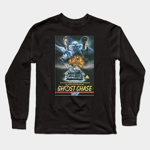 Ghost Chase Long Sleeve T-Shirt by VHS Retro T-Shirts